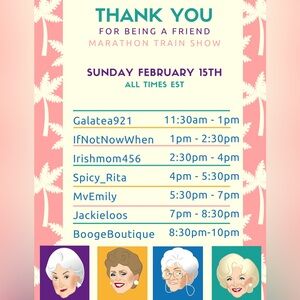 THANK YOU FOR BEING A FRIEND TRAIN — WITH GALATEA921